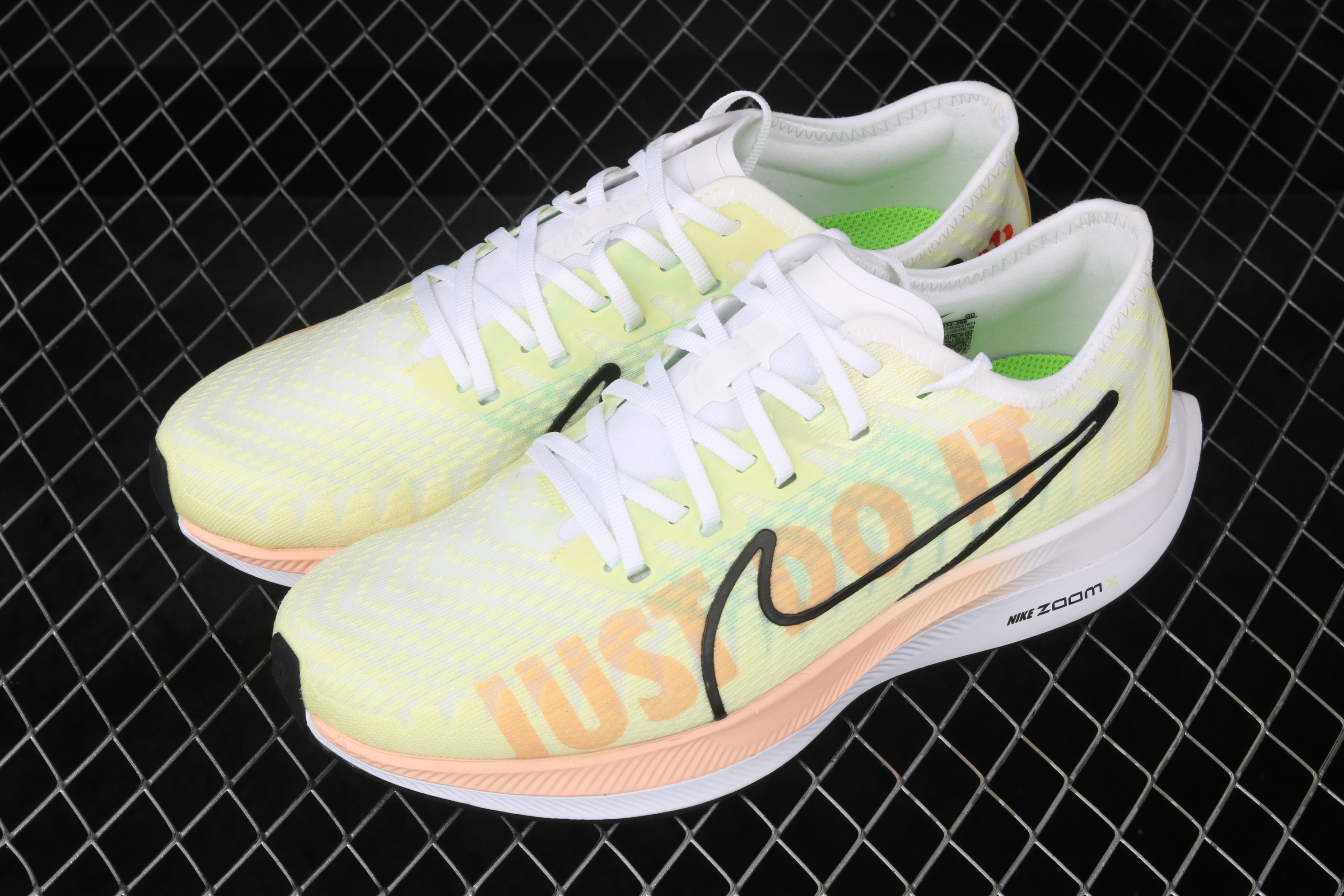 Women Nike Zoom Pegasus Turbo 2 White Orange Green Shoes - Click Image to Close